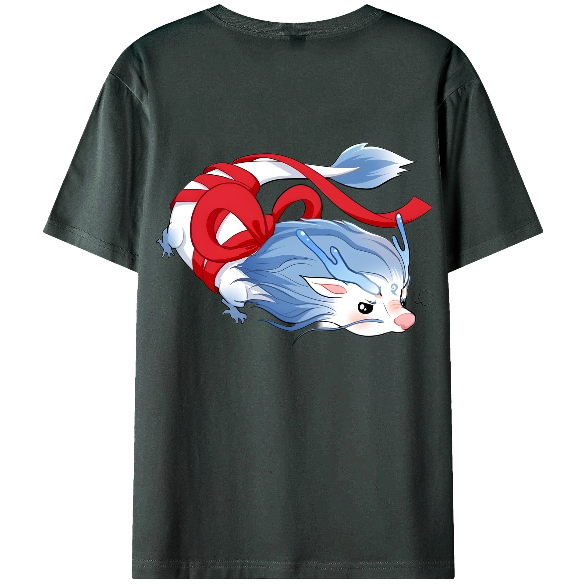 （画像用） Ne Zha 2 ナタ 魔童の大暴れ 綿100％ メンズ半袖Tシャツ（バックプリント） 通気性